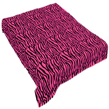 Zebra print fleece online blanket